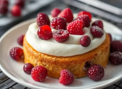 Pain au yogourt et cerises