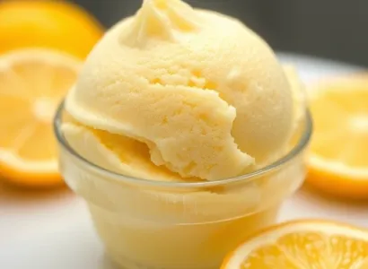 Glace citron vert sans crème