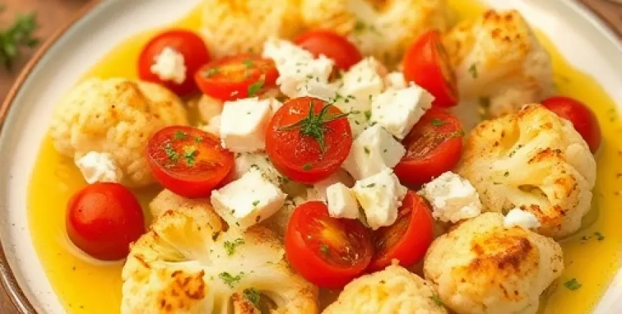 Pâtes au cauliflower et feta