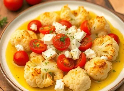 Pâtes au cauliflower et feta