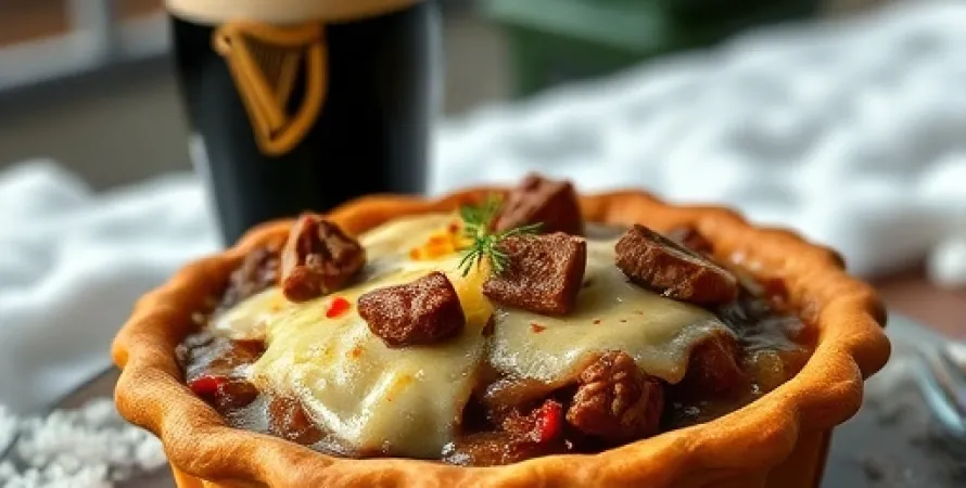 Tarte au boeuf et Guinness