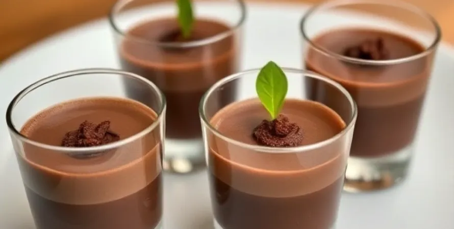Parfaits de chocolat et menthe