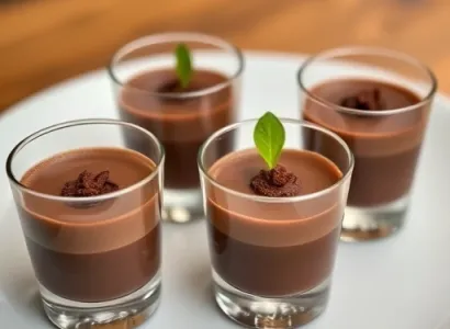 Parfaits de chocolat et menthe