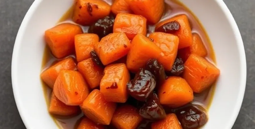 Carottes au sauce raisin