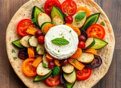 Rouleaux de légumes au fromage crémeux