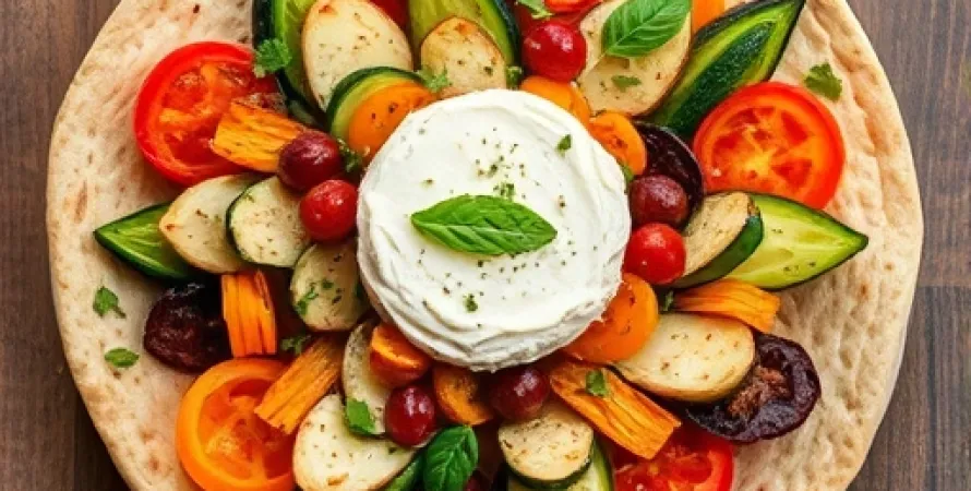 Rouleaux de légumes au fromage crémeux