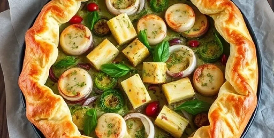 Tarte aux épinards et herbes