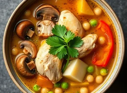 Soupe asiatique au poulet