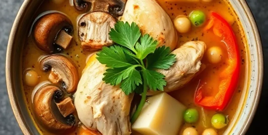 Soupe asiatique au poulet