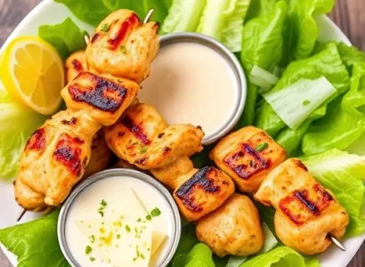 Brochettes de poulet à la Caesar