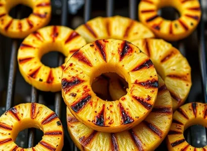 Ananas rôti au piment