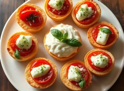Tartinettes aux tomates et au basilic