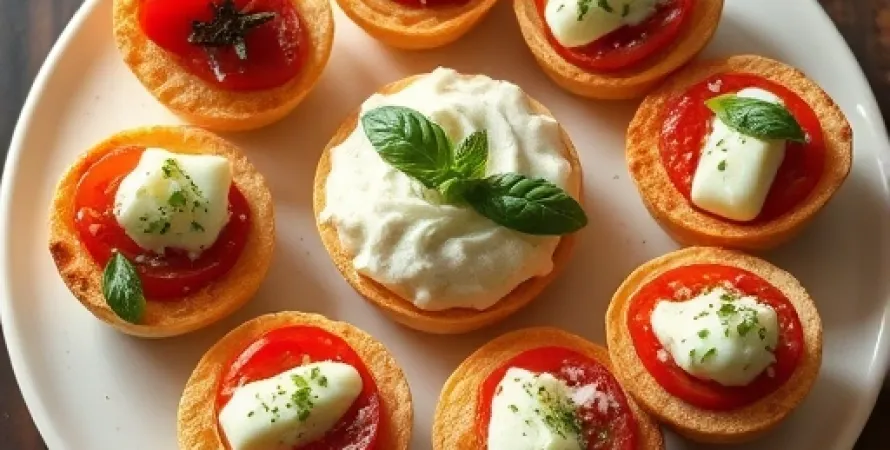 Tartinettes aux tomates et au basilic