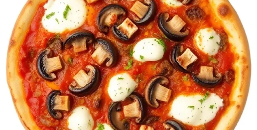Pizza aux champignons bolognese