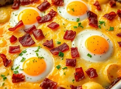 Casserole de petit-déjeuner au fromage cheddar