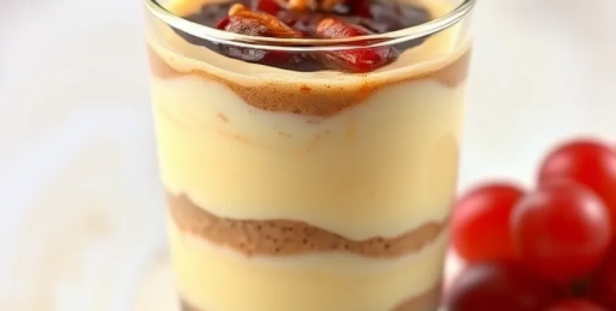 Parfait au pudding vanille