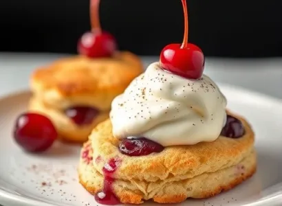 Scones au mascarpone et aux cerises