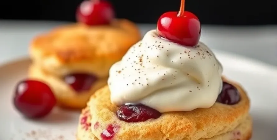 Scones au mascarpone et aux cerises