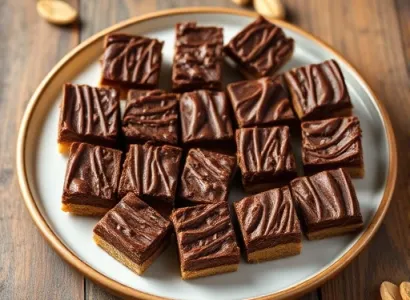 Carrés au Chocolat et Beurre de Arachide