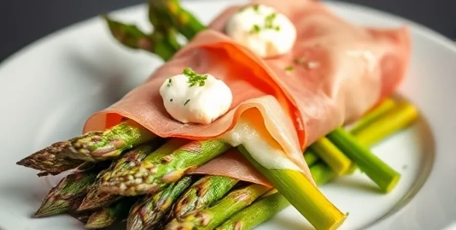 Rouleaux d'asperges au prosciutto