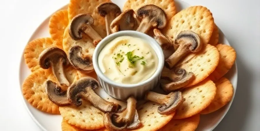 Pâtes au fromage et champignons