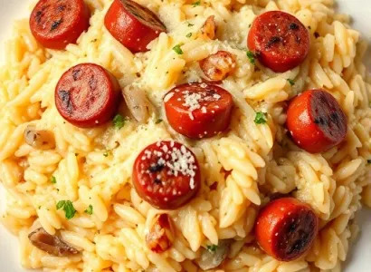Risotto italien aux saucisses