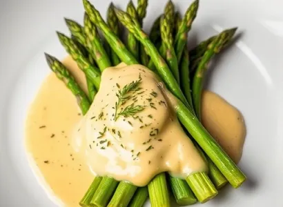 Asperges avec sauce hollandaise