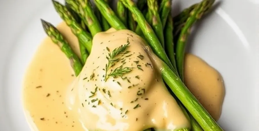 Asperges avec sauce hollandaise