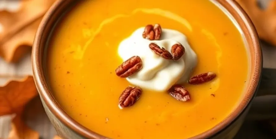 Potage au courge et aux pommes