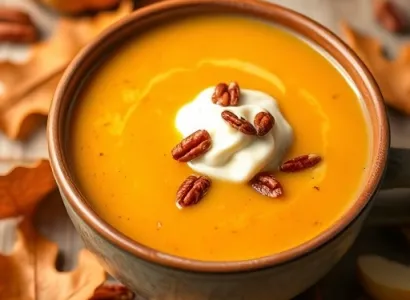 Potage au courge et aux pommes