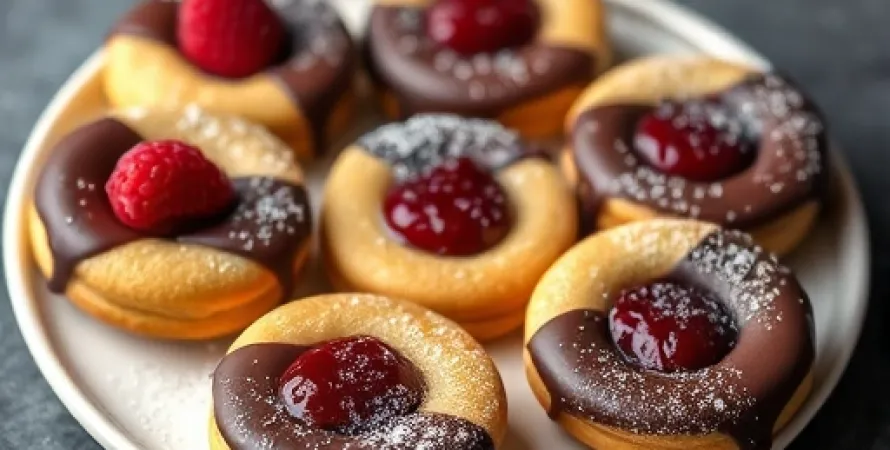 Langues de chat au chocolat et à la confiture