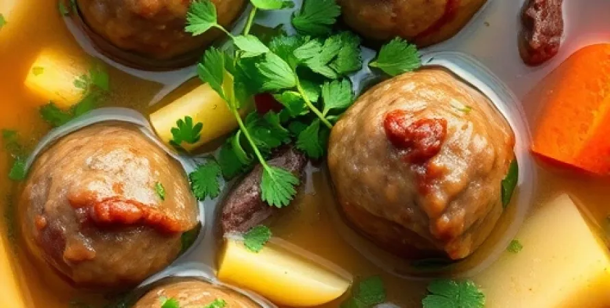 Soupe de Boulettes de Boeuf