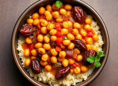 Tagine de pois chiches et dattes