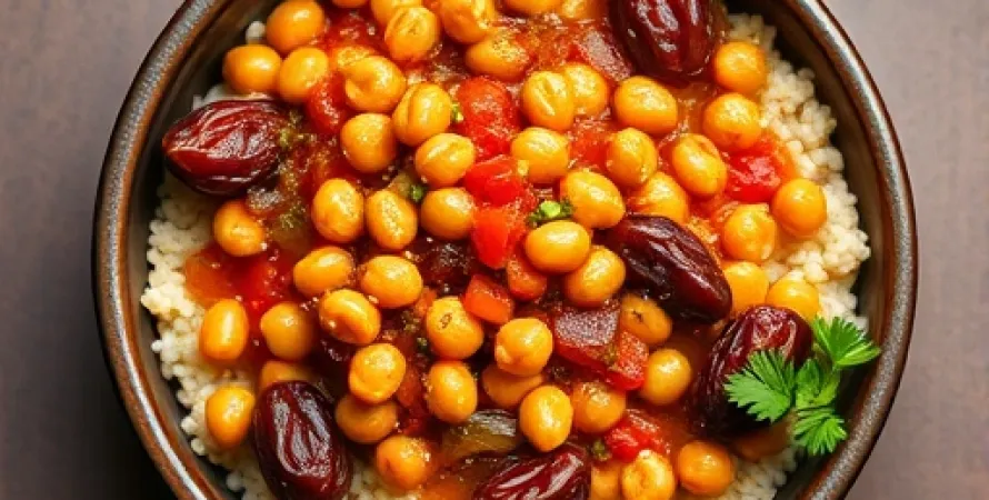 Tagine de pois chiches et dattes