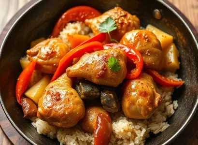 Poulet sauté aux poivrons