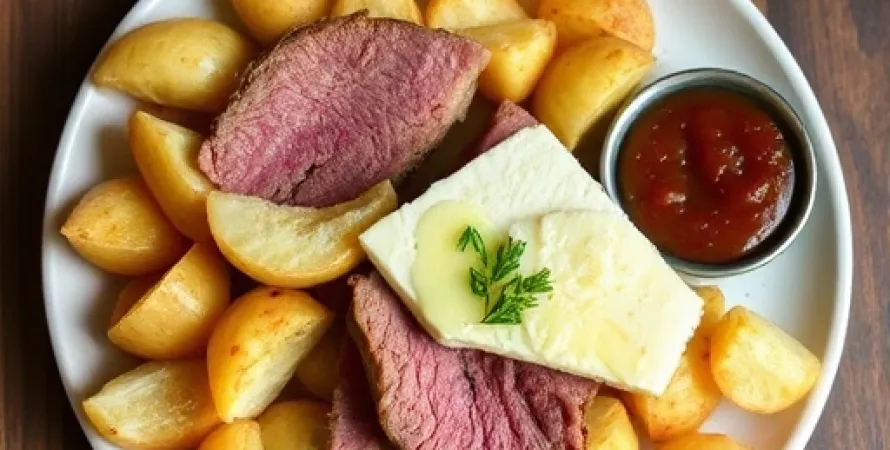 Pommes de terre farcies au corned beef