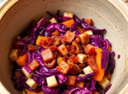 Chou rouge au bacon
