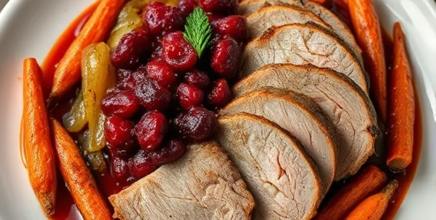 Porc au cranberry et oignon