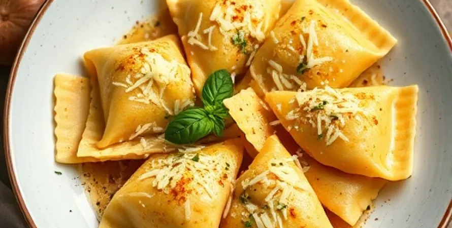 Raviolis aux pommes de terre et parmesan