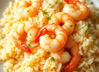 Riz crémeux aux crevettes