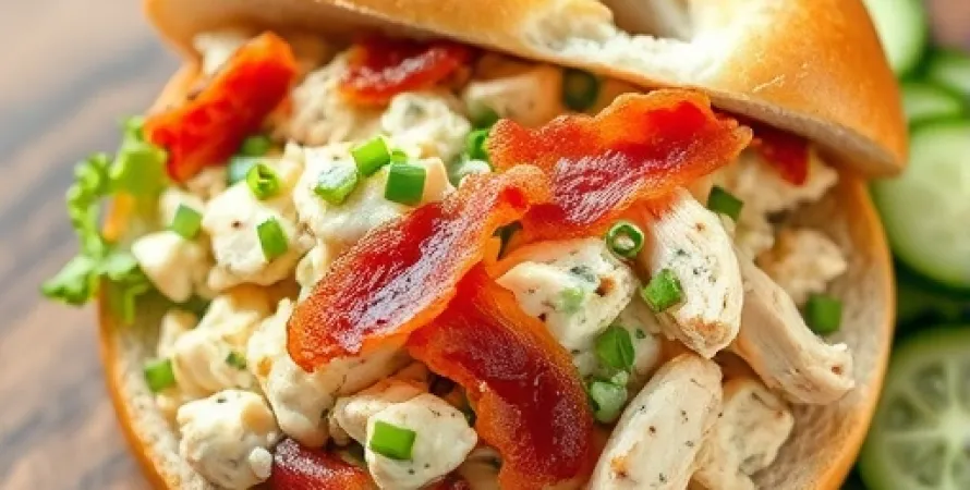 Salade de poulet bagel