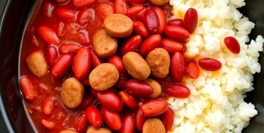 Haricots rouges et riz au cookueur lent