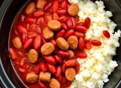 Haricots rouges et riz au cookueur lent