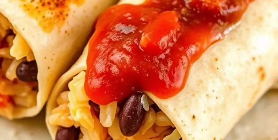 Burritos de riz et haricots