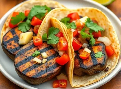 Tacos de champignons Portabella et Poblanos