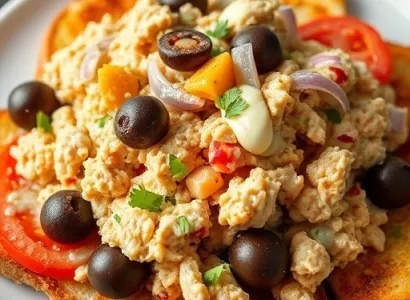 Salade de thon chaude au fromage