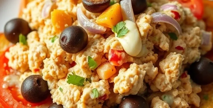 Salade de thon chaude au fromage