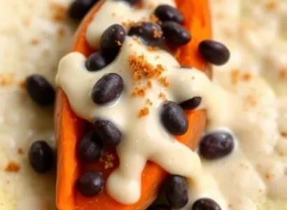 Enchiladas de patate douce et haricots noirs