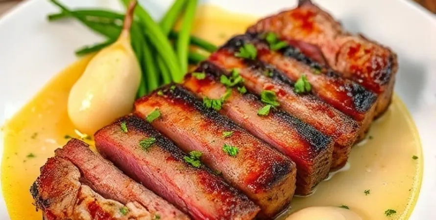 Steak de jambon aux poires