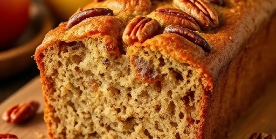 Pain aux pommes et noix de pecan